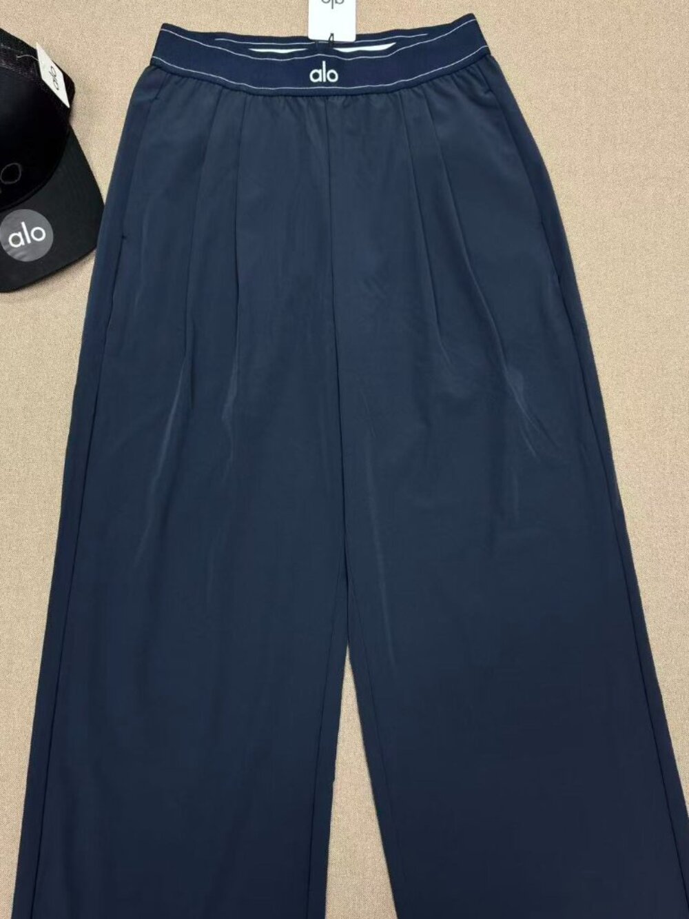NWT ALO Yoga🧣Suit Up Trouser Navy Blue (Regular 30")🧢Wide Leg Pants XS